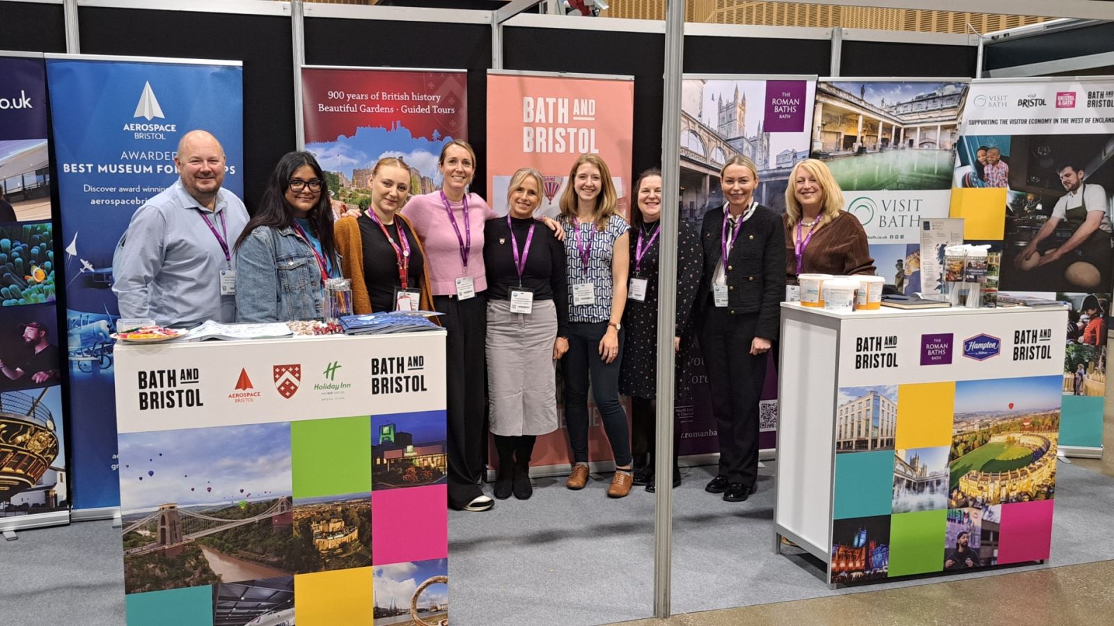 Visit West stand sharers at the Group Leisure and Travel Show 2024